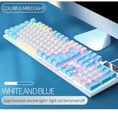 Bàn phím giả cơ LUNETA KB03, ánh sáng LED bắt mắt, nhiều màu sắc cá tính, thiết kế công thái học K500.