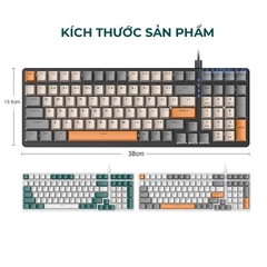 Bàn phím cơ gaming có dây có led RGB hotswap redswitch 100 phím K3 LUNETA KB09