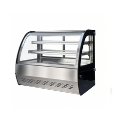 Tủ bánh kem để bàn 3 tầng kính cong (70 cm)
