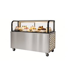 Tủ Trưng Bày Bánh Sấy 4 Mặt Kính