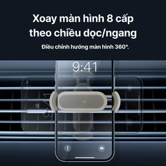 Kẹp điện thoại trên ô tô Nhỏ Gọn xoay 360 độ Baseus Steel Cannon 2 Air Outlet Car Mount