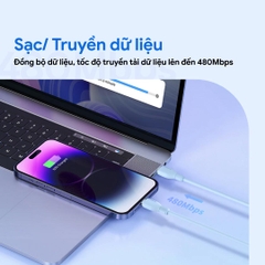 Cáp Sạc Nhanh Baseus Type C Sang Lighting Dùng Cho IPhone iPad Chất Liệu TPE Siêu Mềm