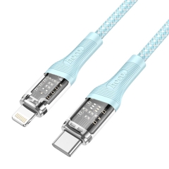 Cáp USB C – Lightning Sạc Nhanh PD20W, Truyền Dữ Liệu, Dài 120cm, Khớp Nối Nhựa Trong Suốt Cho Các Dòng Iphone