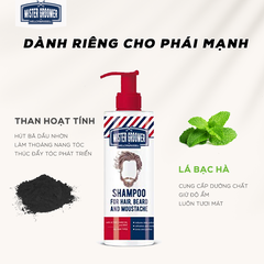 Dầu gội đầu 3 trong 1 Mister Groomer với tinh chất than tre và chiết xuất bạc hà dành cho mọi loại tóc tuýp 250ml