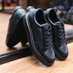 Giày ARMANI EXCHANGE da đen full , viền mũi da lộn , sườn + mũi đột lỗ