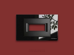 Mặt nạ át khối MCB 1P Kính cường lực ĐEN