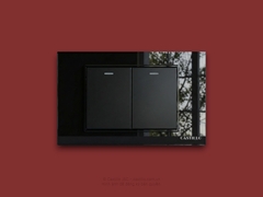 Công tắc 2 phím Kính cường lực ĐEN