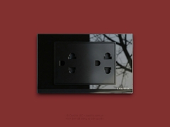 Ổ cắm đôi Thái Kính cường lực ĐEN