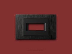 Mặt nạ Át MCB 1P Nhựa Xước ĐEN