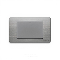 Công tắc 1 phím Inox xước XÁM