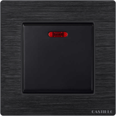 Công tắc 45A Nhôm xước ĐEN