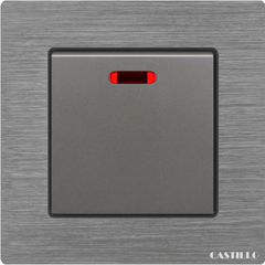 Công tắc 45A Nhôm xước XÁM