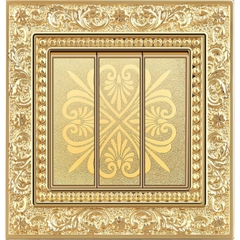 Công tắc 3 phím Đồng Vàng 24k