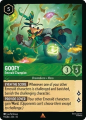 Disney Lorcana ~Whispers in the Well~ Goofy - Emerald Champion (91/204)