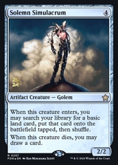 Magic: The Gathering - Foundations Promos - Solemn Simulacrum (257s) Foil