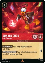 Disney Lorcana ~Whispers in the Well~ Donald Duck - Ruby Champion (121/204)