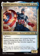 Magic: The Gathering - Marvel Super Heroes - Captain America, Living Legend (210) Foil