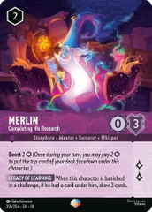 Disney Lorcana ~Whispers in the Well~ Merlin - Completing His Research (Epic) (209/204) HoloFoil