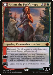 Magic: The Gathering - Innistrad: Midnight Hunt - Arlinn, the Pack's Hope // Arlinn, the Moon's Fury (211) Foil