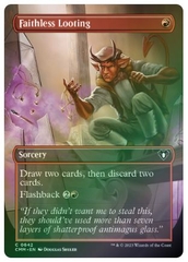Magic the Gathering - Commander Masters Variants - Faithless Looting - Foil (Borderless)