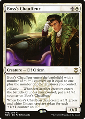 Magic the Gathering - Streets of New Capenna Commander - Boss's Chauffeur