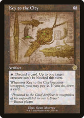 Magic the Gathering - The Brothers' War Retro Artifacts - Key to the City (Schematic Art)