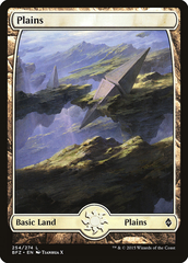 Magic the Gathering - Battle for Zendikar - Plains (254 E - Full Art)