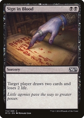 Magic the Gathering - Core Set 2015 - Sign in Blood