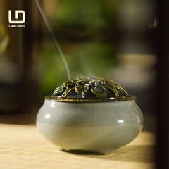 LƯ XÔNG TRẦM LIÊN HOA GỐM NGỌC 6 MÀU