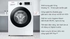 Máy giặt Samsung Inverter 10 kg WW10TA046AE/SV