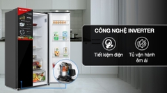 Tủ lạnh Sharp Inverter 532 lít Side By Side SJ-SBX530VG-BK