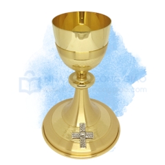 Chén lễ Italy CLXV011 Mẫu Thánh giá bạc 21cm