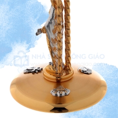 Chén lễ Italy mạ bạc và vàng CLXV077 Mẫu Đức Mẹ Ban Ơn 20cm