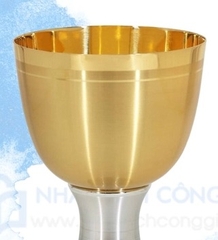 Chén Lễ Italy xi vàng CLXV175 Mẫu Nhị sắc lá và chùm nho 20cm