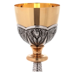Chén lễ xi vàng CLXV066 Mẫu Biểu tượng thánh thể 21cm