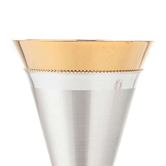 Chén lễ xi vàng CLXV076 Mẫu thánh giá 15cm