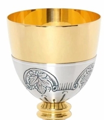 Chén lễ Italy CLXV1272 Biểu tượng thánh IHS và lá nho