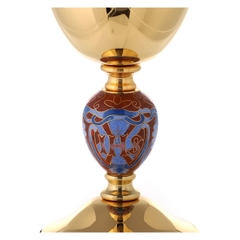 Chén Lễ Italy CLXV0405 tay nắm tráng men chữ IHS và Chi-Rho