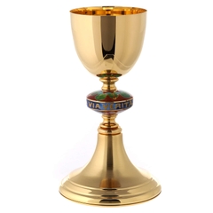 Chén Lễ Italy CLXV1406 Tay nắm Tráng Men Chữ Xanh