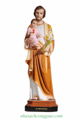 Tượng Thánh Giuse bế Chúa 53cm