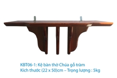 Kệ bàn thờ Chúa gỗ tràm (17 x 20), 25 x 50 cm