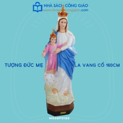 Tượng Đức Mẹ La Vang Cổ 160cm Xanh