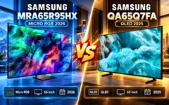 So sánh Samsung MRA65R95HX và QA65Q7FA: Chọn Micro RGB 2026 hay QLED 2025?