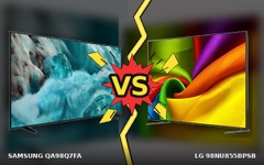 So sánh Samsung QA98Q7FA và LG 98NU855BPSB: Chọn QLED 2025 hay AI UHD 2026?