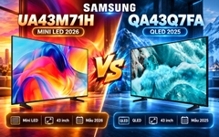So sánh Samsung UA43M71H và QA43Q7FA: Chọn Mini LED 2026 hay QLED 2025?