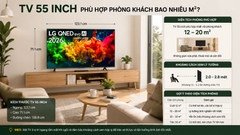 TV 55 inch phù hợp phòng khách bao nhiêu mét vuông?