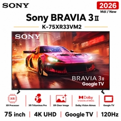 Google Tivi Sony 4K 75 inch K-75XR33VM2 - Mới 2026