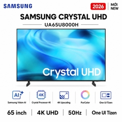 Smart Tivi Crystal UHD Samsung AI 4K 65 inch UA65U8000H - Mới 2026