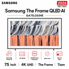 Smart Tivi Khung Tranh The Frame QLED Samsung AI 4K 75 inch QA75LS03HE - Mới 2026