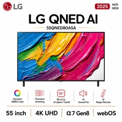 Smart Tivi QNED LG AI 4K 55 Inch 55QNED80ASA - Chính hãng